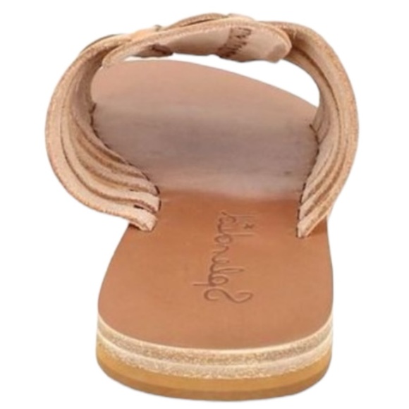 NIB Splendid TALULA LEATHER STRAPPY SANDALS Tan Slides Sz 9 NEW IN BOX - Picture 3 of 5